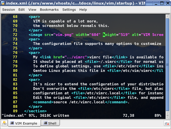 mac terminal vim how to save